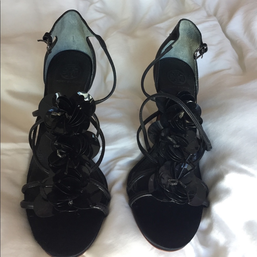 Tory Burch black heels.